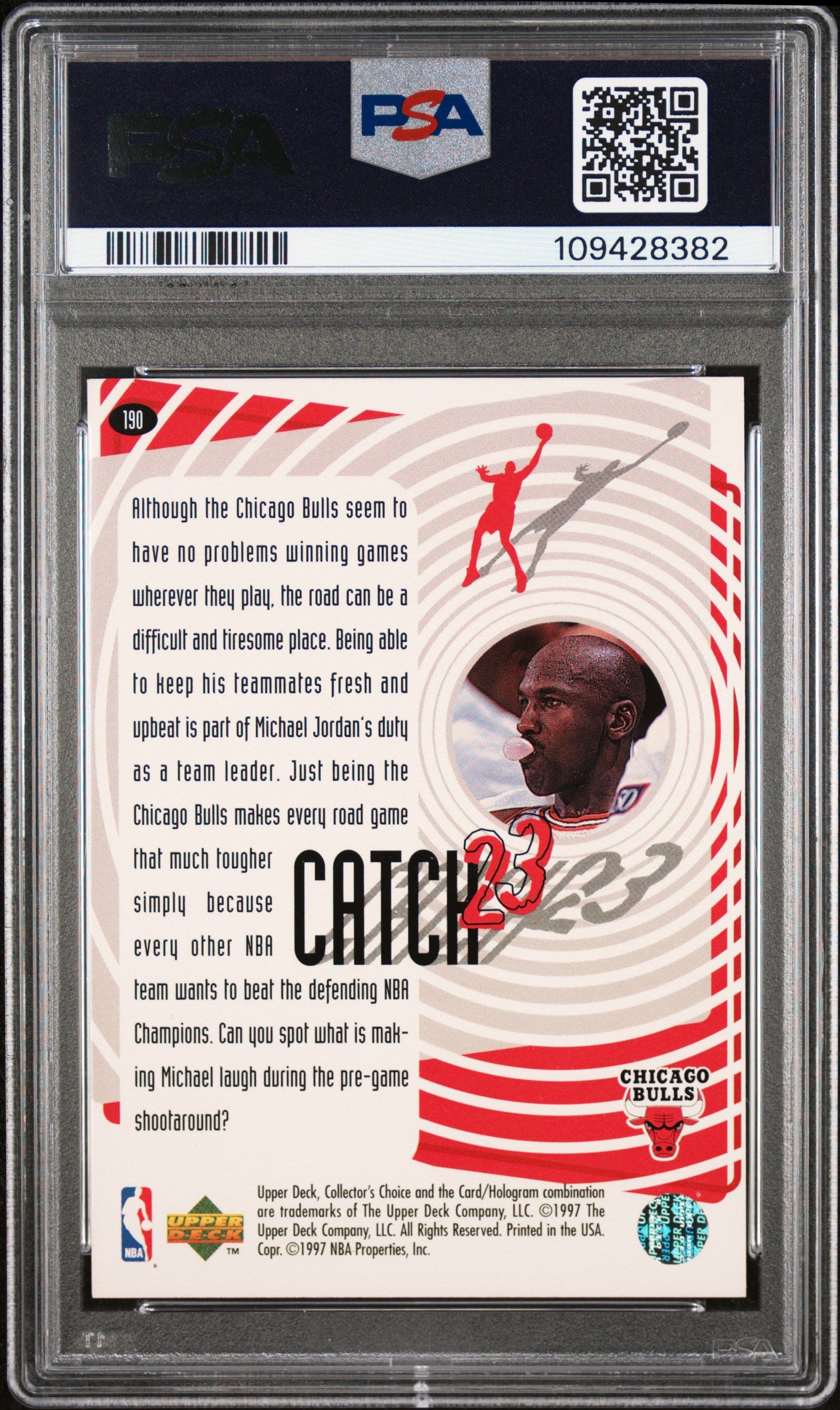 1997 Collector's Choice Michael Jordan #190 PSA 9