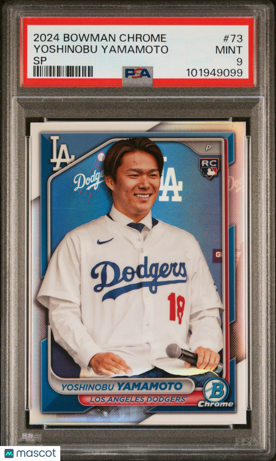 2024 Bowman Chrome Yoshinobu Yamamoto #73 PSA 9