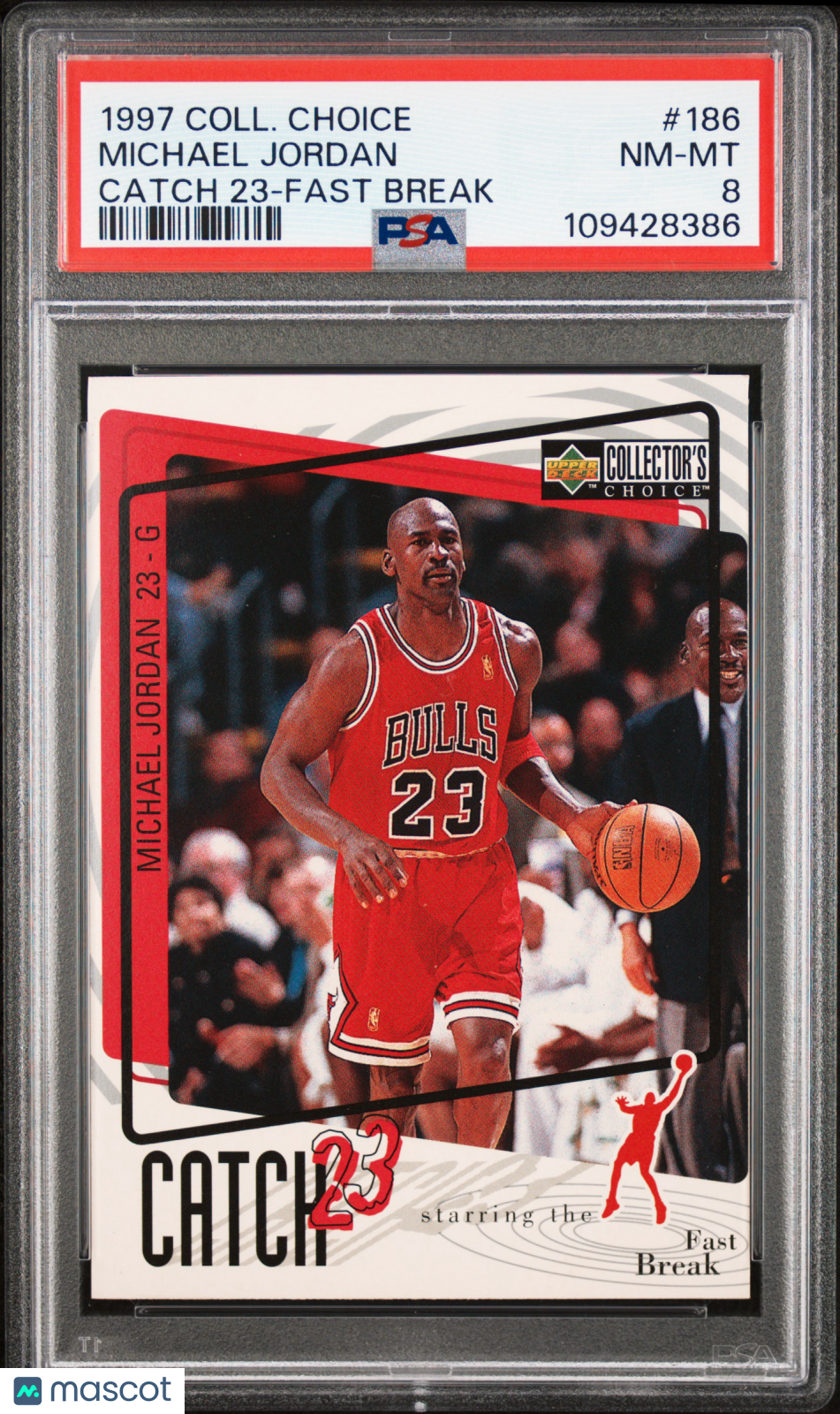 1997 Collector's Choice Michael Jordan #186 PSA 8