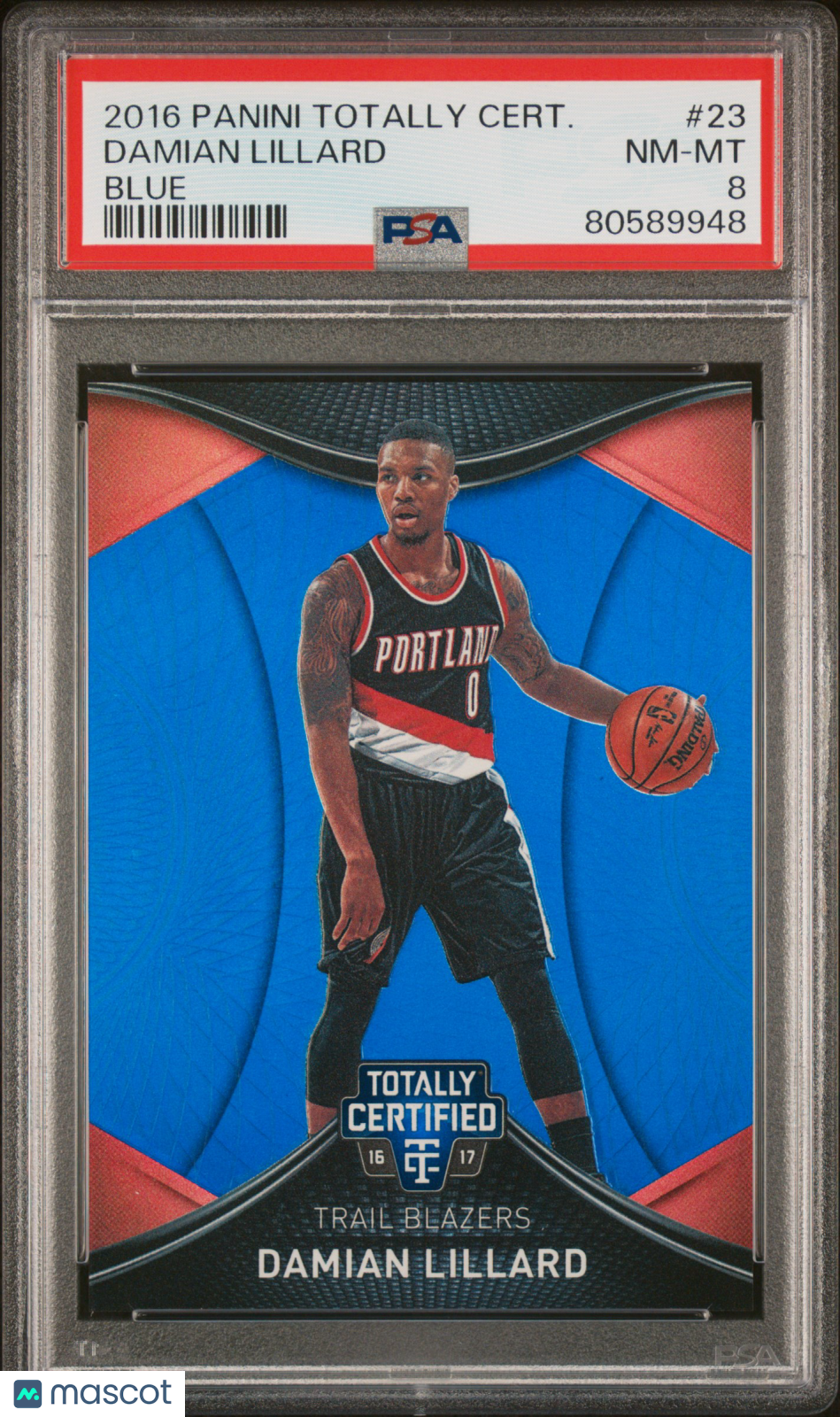 2016 Panini Totally Certified Damian Lillard #23 PSA 8