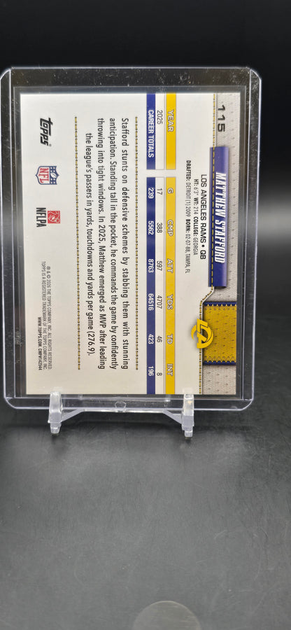 2026 Topps Team Logo Border Matthew Stafford #115 Rams