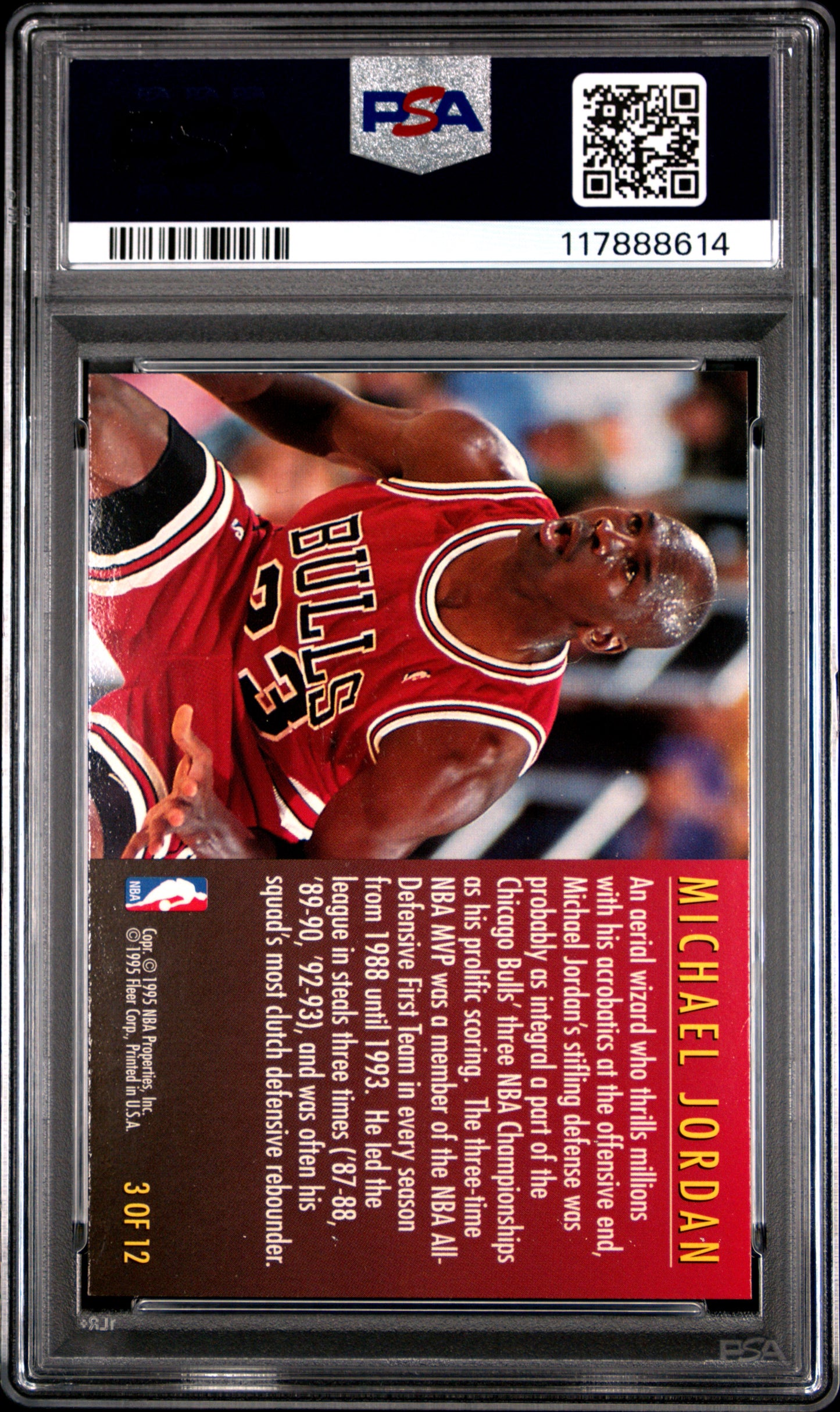 1995 Fleer Total D Michael Jordan #3 PSA 7