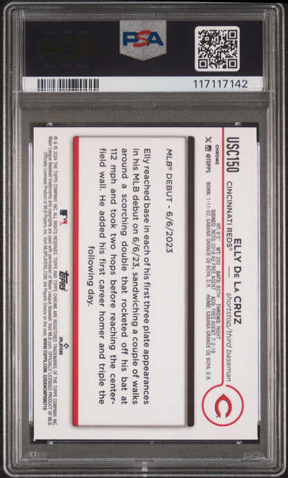 2024 Topps Chrome Update Elly De La Cruz #USC150 PSA 10