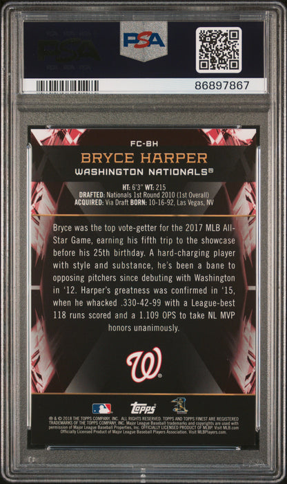 2018 Finest Finest Cornerstones Bryce Harper #FC-BH 3/50 PSA 9